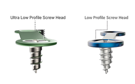 Ultra Low Profile Screw Head
